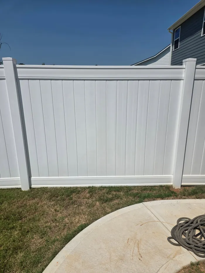 Vinyl fence panel detail
